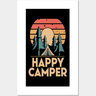 Happy Camper - Camping Lover Design Posters and Art